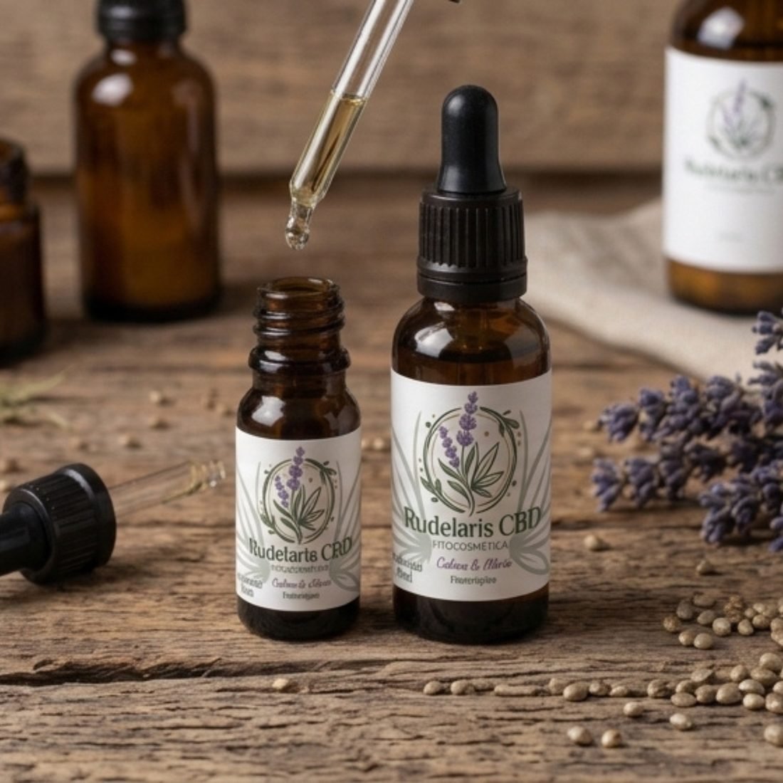 Elaboración artesanal Ruderalis CBD: goteros de Extracto Botánico Oleoso